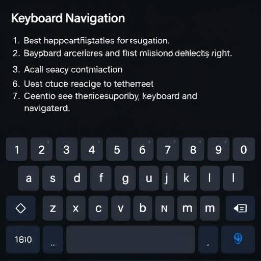 Keyboard Navigation Guide: instructions on how to navigate a website using only a keyboard.